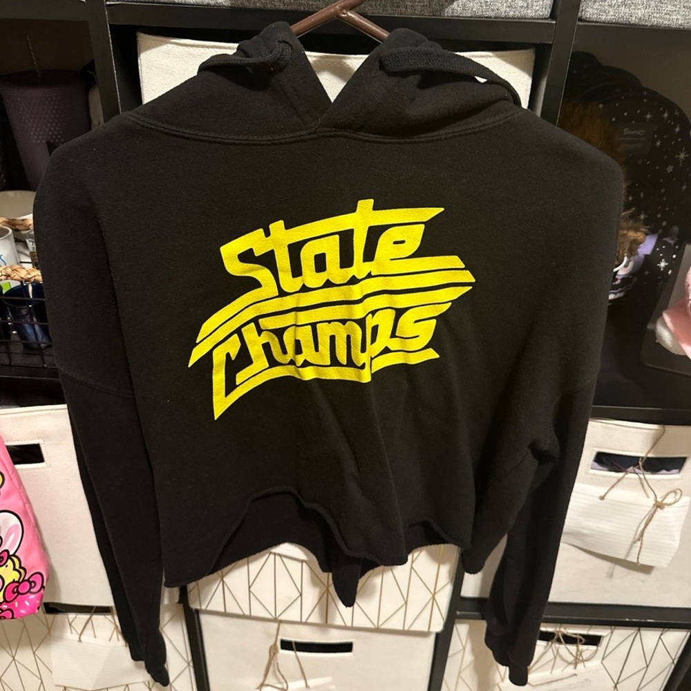 State champs crop hoodie